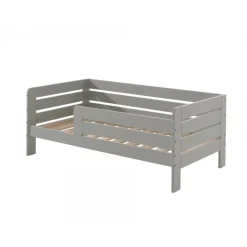 Børneseng 70 x 140 cm – grå juniorseng i massivt fyr (TOD)