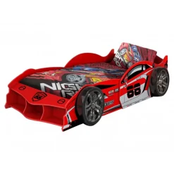 Børneseng bil 90 x 200 cm – rød (Carbeds Max)