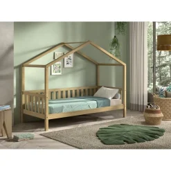Børneseng husform 90 x 200 cm – eg, Nature