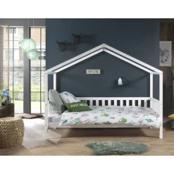 Børneseng husform 90 x 200 cm – Dallas, hvid