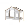 Børneseng husform 90x200 – Babs, hvid/natur