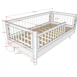 Børneseng juniorseng 70 x 140 cm – Forrest Oak i eg