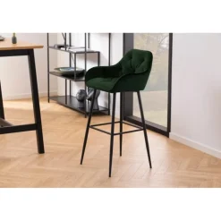 Brooke barstol grøn Velour