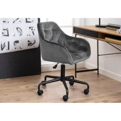 Brooke skrivebordsstol grå stof