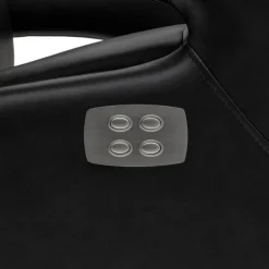 Bull lænestol med 2 motor og indbygget skammel - Sort læder