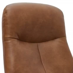 Bull lænestol med 2 motor og indbygget skammel - Cognac læder