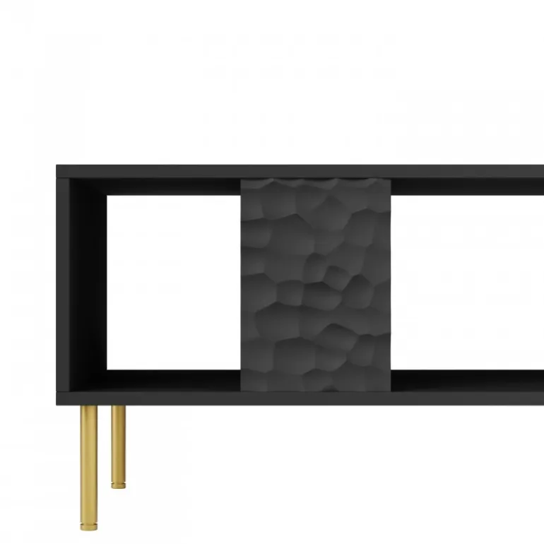 BULLET LAW-1 sofabord, Sort/guld