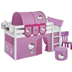 Bumle halvhøj seng - Hello Kitty