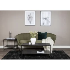 Calais 3 personers Sofa - Sort og Grøn