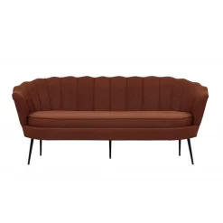 Calais 3 personers Sofa - Sort og - Rød