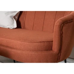 Calais 3 personers Sofa - Sort og - Rød