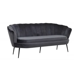 Calais 3 personers Sofa - Sort og Mørkegrå