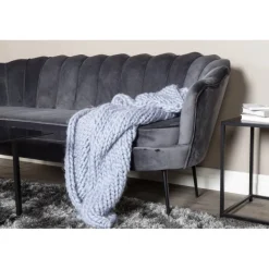 Calais 3 personers Sofa - Sort og Mørkegrå