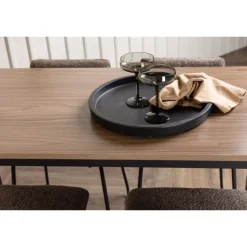 Camden Spisebordssæt - Mørkegrå og Valnød