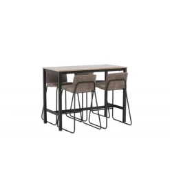 Camden Spisebordssæt - Mørkegrå og Valnød