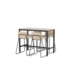 Camden t Spisebordssæt - Beige og Valnød