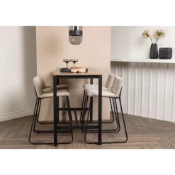 Camden t Spisebordssæt - Beige og Valnød