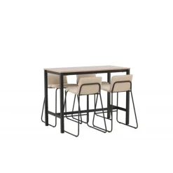 Camden t Spisebordssæt - Beige og Valnød