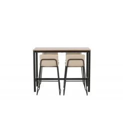 Camden t Spisebordssæt - Beige og Valnød