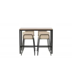 Camden t Spisebordssæt - Beige og Valnød