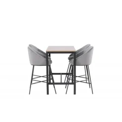 Camden t Spisebordssæt - Mørkegrå og Valnød