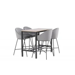 Camden t Spisebordssæt - Mørkegrå og Valnød