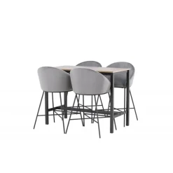 Camden t Spisebordssæt - Mørkegrå og Valnød