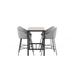 Camden t Spisebordssæt - Mørkegrå og Valnød