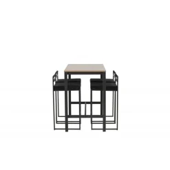 Camden t Spisebordssæt - Sort og Valnød