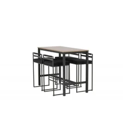 Camden t Spisebordssæt - Sort og Valnød