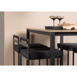 Camden t Spisebordssæt - Sort og Valnød