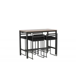 Camden t Spisebordssæt - Sort og Valnød