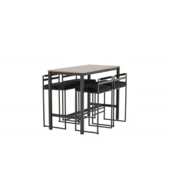 Camden t Spisebordssæt - Sort og Valnød