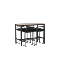 Camden t Spisebordssæt - Sort og Valnød