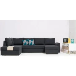 Canapé Deluxe U-Sovesofa højrevendt - Med Indbygget Sengeudtræk og Opbevaring