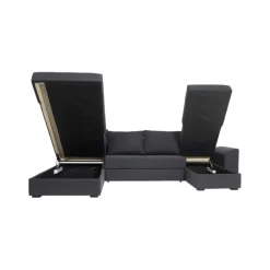 Canapé Deluxe U-Sovesofa højrevendt - Med Indbygget Sengeudtræk og Opbevaring