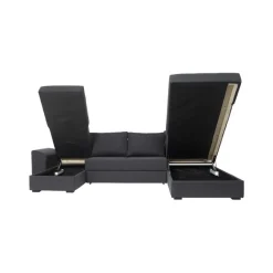 Canapé Deluxe U-Sovesofa venstrevendt - Med Indbygget Sengeudtræk og Opbevaring