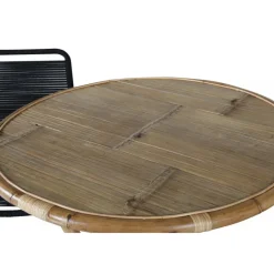 Cane Rundt Loungesæt - Havemøbelsæt - Sort,Natur