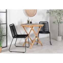 Cane Rundt Loungesæt - Havemøbelsæt - Sort,Natur