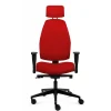 Cari høj kontorstol med nakkestøtte rød
