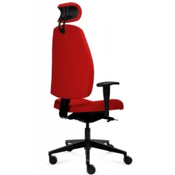 Cari høj kontorstol med nakkestøtte rød