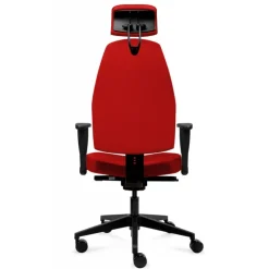 Cari høj kontorstol med nakkestøtte rød