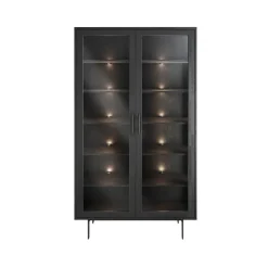 CASØ GALA Vitrine Høj 112x195cm massiv ask / sortbejdset