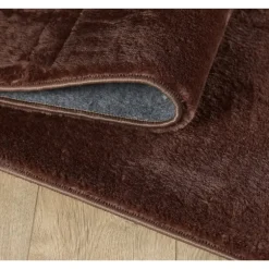Catwalk Rund Vaskbart tæppe Ensfarvet - Brun
