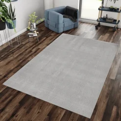 Catwalk Vaskbart tæppe Ensfarvet - Sølv