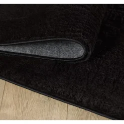 Catwalk Vaskbart Tæppeløber Ensfarvet - Sort