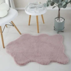 Caty Børnetæppe imiteret Fåreskind - Rosa