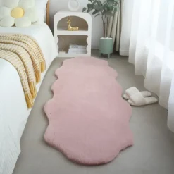 Caty Børnetæppe imiteret Fåreskind - Rosa