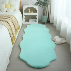 Caty Børnetæppe imiteret Fåreskind - Mynte