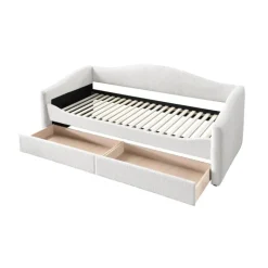 CAYDENCE 90x200cm seng, Creme- med skuffe til Opbevaring